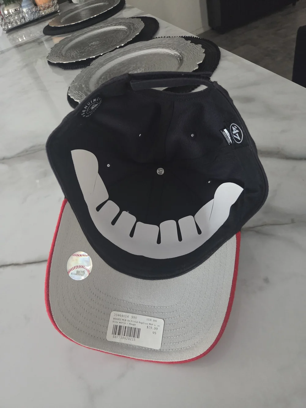 '47 MVP Adjustable Atlanta A Logo Hat - Gray & Red